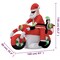 62.2" Christmas Inflatable Santa on Motorcycle with LED Lights
